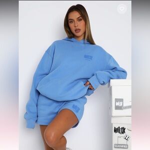 White Fox archive 6.0 oversized hoodie blueberry